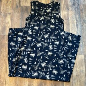 Ladies size small sailboat themed long maxi dress
